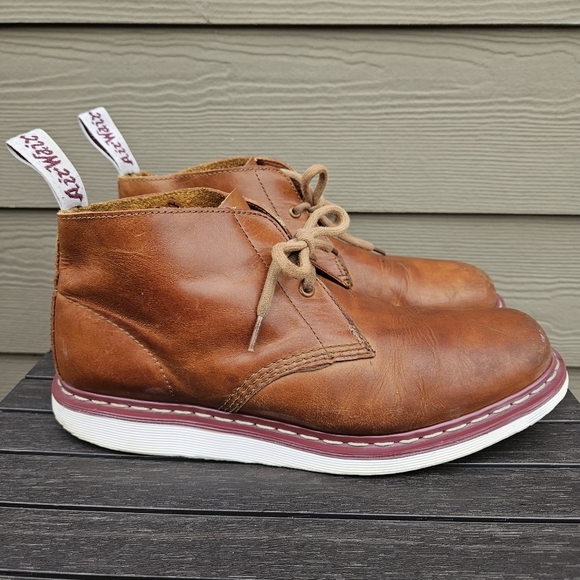 MARTENS MANTON Chukka Boots Brown Leather Shoes Mens US Size 13